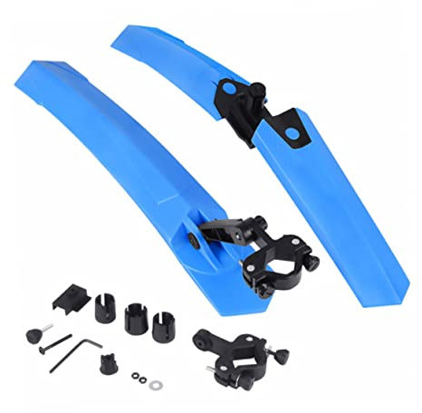 Parliky Fahrrad Schutzblech mit Schnellverschluss, Blau, Gummi Metall