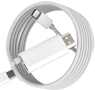 Cavo HDMI USB C 2 Metri 4K TV Adattatore per iPhone16 15 Pro compatibile per Samsung Galaxy MacBook per iPad Air per Apple Thunderbolt Type-C DisplayPort Monitor Accessori Ricarica Rapida Tipo cavetto