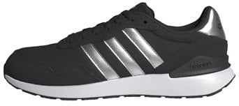 adidas Donna Run 60S 4.0 Shoes, Core Black Silver Metallic Cloud White, 38 EU