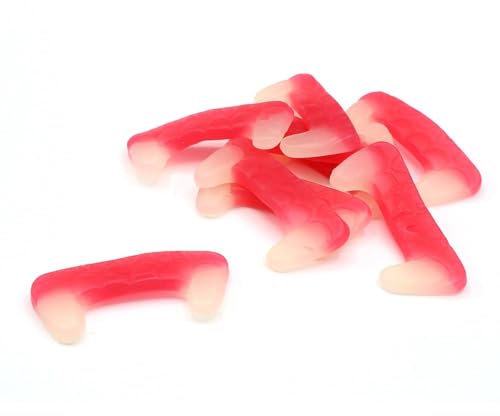 GRO VITS - Dracula Teeth Jellies 500 Gram Bulk Bag Vampire Teeth Jellies Bag for Children, Adults, Mothers Day, Easter, Birthday Parties - 500g