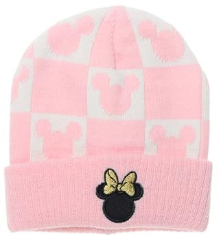 Disney Minnie Mouse Mütze Kinder | Geschenke für Mädchen | Beanie | Winter | Strickmütze | Mickey Mouse | Wintermütze (DE/NL/SE/PL, Numerisch, 52, Rosa)