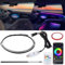 Weinsamkeit Striscia LED Auto Interni, RGB Illuminazione Ambientale Auto Acrilica con 3 Metodi di Controllo Luci Decorative Flessibili Luce di Atmosfera USB Neon Luce di Musica Striscia per Auto Case
