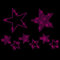 Glitzerdeals Bügelbilder 8 Sterne pink aus Strass Applikation zum Aufbügeln Aufbügler Bügelmotiv Strass Bügelbild Karneval Kostüm Hot-fix iron-on-transfer