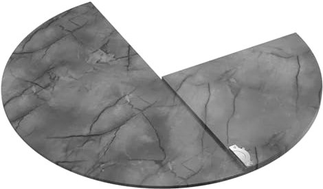 Grau Großer Runder Klapptisch Holz Durchmesser Platzsparender Gartentisch Klappbar wasserdichte ohne Beine für Familienfeiern Bankette(120cm)