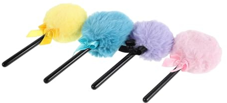 HONITANO 4stücke Flauschige Puderquaste Für Make-up Waschbare Kosmetikquaste Wiederverwendbare Puderquaste Foundation-verblendquaste Gesichtspuder-quaste Puderquasten-pads Für Lose Puder