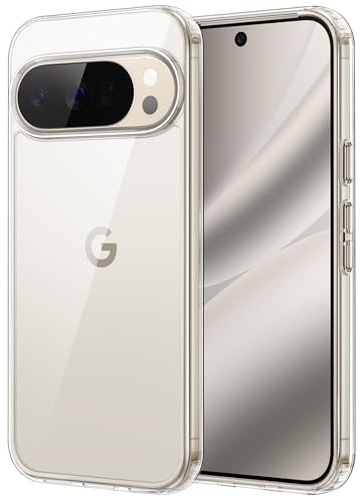JETech Hülle für Google Pixel 10/10 Pro, Anti-Vergilbung, Durchsichtig | Stoßschutz, Kratzfeste Harte PC-Rückseite, Robuster Transparenter TPU-Rahmen