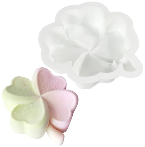 Stampo per torta in schiuma 3D, stampo da forno in silicone per cioccolato, dessert al tartufo, gelatina, grande quadrifoglio