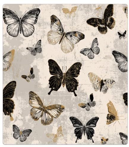 Spülmaschinen-Magnetabdeckung für Küche, Haushaltsgeräte, 53,3 x 66 cm, Retro-Schmetterling, wasserdicht, Kühlschrank-Magnet-Abdeckung, Schutz