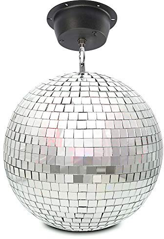 BeamZ MB20M Zifferblatt Rotation Disco-Zubehör Discokugel 20cm, Diskokugel, Disco Kugel mit stabiler Metallöse, Disco Ball, Party Gadgets, Spiegelkugel
