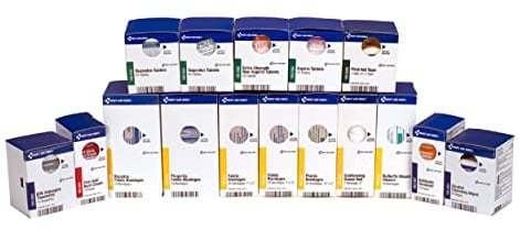 First Aid Only 700002 SmartCompliance 50-Person First Aid Kit Refill Supplies for Business, Worksite, and Home, 237 Pieces, Blue