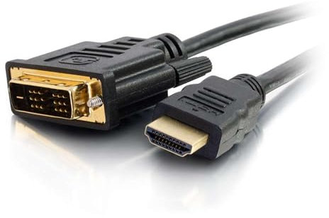 C2G Câble vidéo numérique haute vitesse HDMI vers DVI-D de 3 m, câble adaptateur DVI vers HDMI, Full HD 1080p pour PS4, Raspberry Pi, Roku, Xbox One, Blue Ray, DVD, stations d'accueil Dell et plus