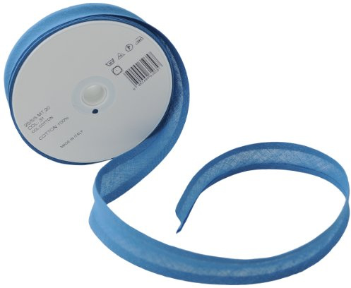 Trimz 25/5/5 mm Cotton Bias Binding, Malibu Blue 31– Double‑Fold Sewing Tape for Quilting, Dressmaking & DIY Crafts