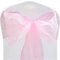 Time to Sparkle Pack of 10 Organza Sashes 22x280cm Wider Sash Fuller Bows Chair Cover Bows Sash for Wedding Party Birthday Decoration - Baby Pink