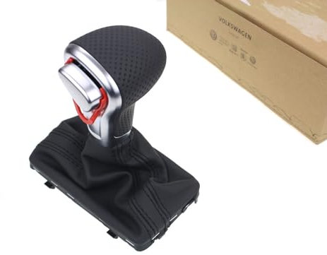 Original Audi Schaltknauf Leder S-Line Automatik Knauf S-Tronic Aluminium Wählhebel schwarz