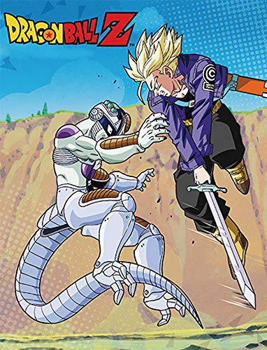 Great Eastern Entertainment Dragon Ball Z Mecha Frieza und Trunk Überwurf Decke, Baumwolle, Mehrfarbig