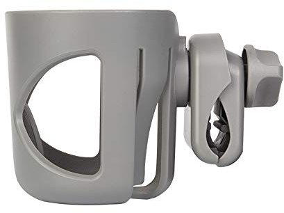 Universal Kinderwagen Getränkehalter, 360 Grad Drehung Anti-Rutsch Wasser/Getränk Flaschenhalter für Kinderwagen, Stroller, Pushchair, Pram, Baby Carriage, Fahrrad, Rollstuhl, Motorrad - Grau