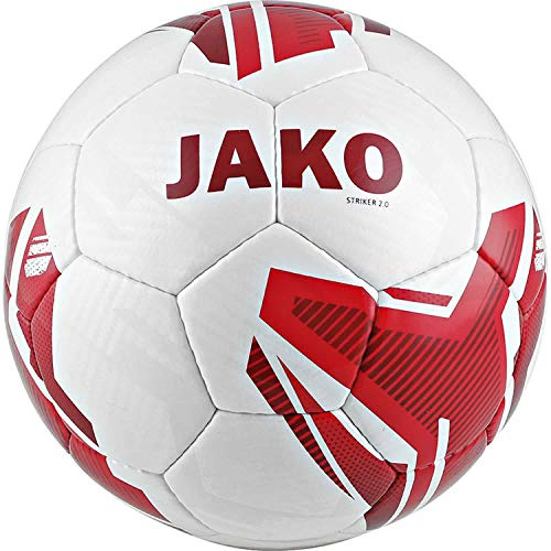 JAKO Unisex Trainingsball Striker 2.0, Weiß/Rot, 3