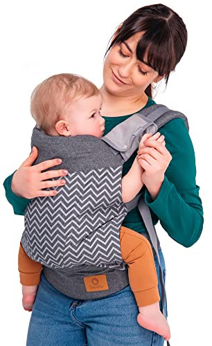 LIONELO Margareet porte bebe, position correcte de bébé sain pour les hanches, 3 positions de portage, hautement réglable, large ceinture de hanche capuche