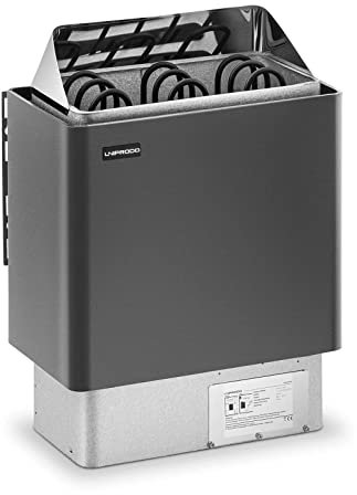 Uniprodo Horno De Sauna Estufa Eléctrica UNI_SAUNA_G4.5KW (Manejo sencillo, Para tamaño de sauna: 3-6 m³, 4,5 kW, De 30 a 110 °C)