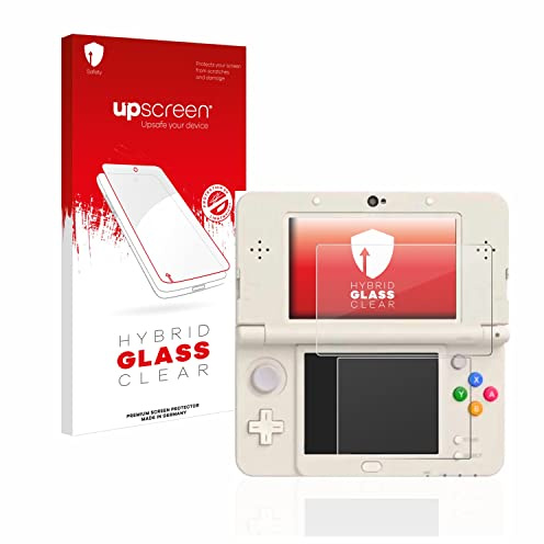 upscreen Pellicola Vetro per Nintendo New 3DS | Chiara Protezione Schermo Made in Germany 9H Durezza Hybrid Glass Antigraffio Trasparente