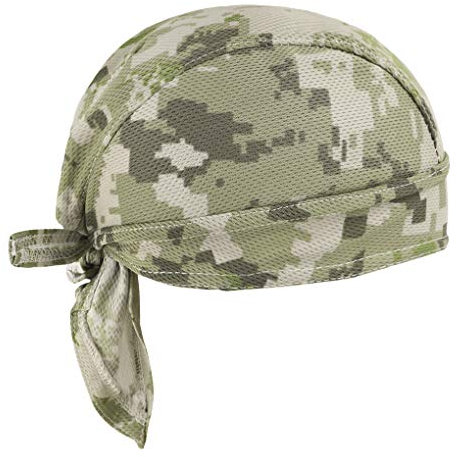 FakeFace Kopftuch für Damen Herren Bandana Cap Hut Sport Kopfbedeckung Piratenmütze Hip Hop Cap Stirnband aus atmungsaktive Baumwolle (Tarnung-Netz 3)