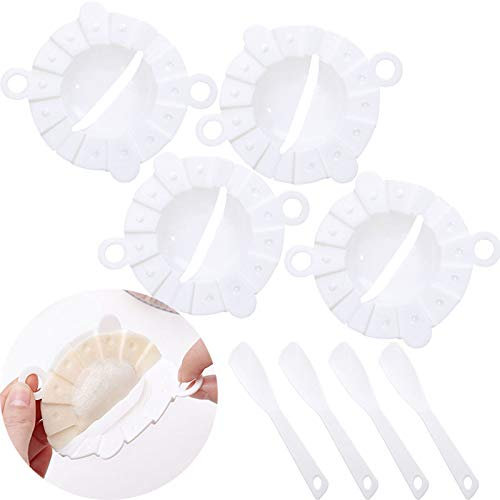 Gracelaza 8 Pcs Ravioli Dumpling Maker Set Manual Meat Pierogi Press Mould - Pie Dough Pastry Press Wrapper Cutter Mold Tool Accessories Kit for Home Kitchen Cooking #12
