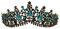 Lurrose Braut Barock Vintage Grünen Kristall Strass Kronen Kopfbedeckung Braut Hochzeit Haarschmuck Schmuck Braut Diademe Prinzessin Königin Kronen