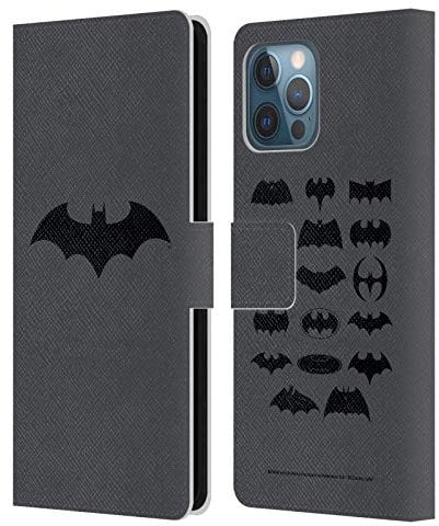 Head Case Designs Officially Licensed Batman DC Comics Hush Logos Leather Wallet Case Compatible With Apple iPhone 12 Pro Max
