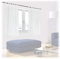 Relaxdays Gardinen 2er Set, HxB: 145x140 cm, halbtransparente Vorhänge, Wohn- & Schlafzimmer, Schlaufengardinen, weiß