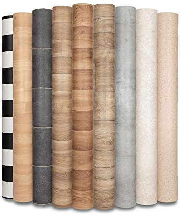 Revêtement de sol en PVC, Atlantic chêne vintage, film de vinyle sans colle, surface antidérapante imperméable pour couvrir les meubles, murs et sols, en rouleau, facile à couper, Gold 609L 100x200 cm