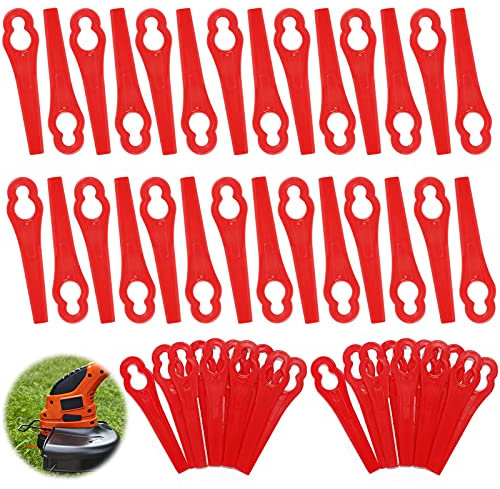 120 Stück Rasentrimmer-Klingen,Ersatzmesser-Set,Rasentrimmerersatz,Ersatzmesser Rasentrimmer,Kunststoffersatzklingen,Rasentrimmer-Zubehör,ersatzmesser rasentrimmer,Rasentrimmer Messer(120 Stücke)