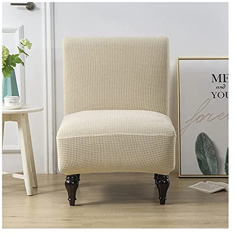 Stretch Sesselbezug ohne Armlehne，Elastisch Sofabezug Sesselschoner Sessel-Überwürfe onhe Armlehnen,langlebig,Jacquard-Stoff, Waschbar,für Wohnzimmer Hotel Haus Esszimmer ( Color : E , Size : 1PCS )