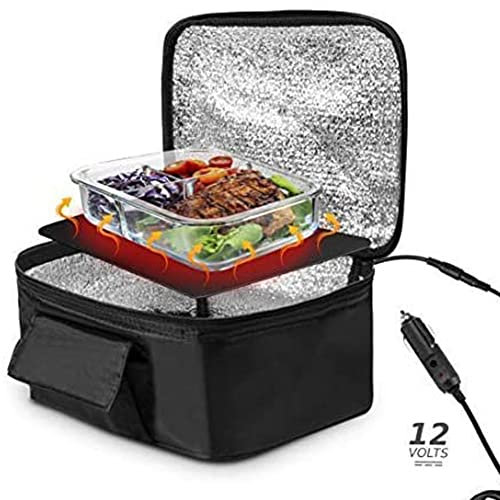 BYNYXI Auto Kühltasche 12V, Elektrische Picknicktasche Lunchtasche Mittagessen Tasche Thermotasche Kühltasche Faltbare Isoliertasche für Sport Picknick Lebensmitteltransport-29cmx21cmx11cm