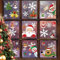 224 Stück Fensterbilder Weinachten - Weihnachten Deko, Weihnachtsdeko Selbstklebend Aufnehmbare Winter Fensterdeko Fenstersticker Statisch Haftend PVC Aufkleber für Fenster Vitrine Türen Schaufenster
