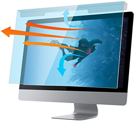 AiMok Hanging Amovible Filtre Anti-Lumière Bleu Premium pour 20'', 21.5'', 22'' Moniteur PC, Anti-UV I Blocage de la lumière Bleue Protecteur d'écran pour Écran d’Ordinateur Portable PC 20-22 inch