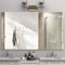 BEAUTME Large Wall Mounted Mirror 60x36 Inch, Bathroom Mirror with Metal Frame, Can be Usedfor Home Decoration, Horizontal or Vertical Suspension(White)