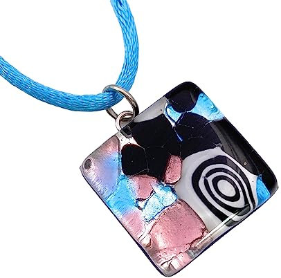 Murano Glas Anhänger, Handgemachte Anhänger, Glas Anhänger, Millefiori Anhänger, Murano Glas Schmuck, Venedig Glas, 2 cm x 2 cm (Diana Sml), Glas