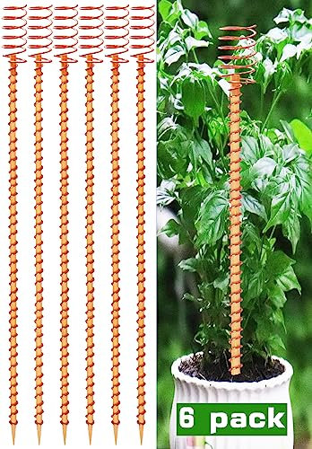 6 Pack 13 Electroculture Copper Gardening Antenna, Copper Garden Plant Stakes, Pure Coppers Rods for Garden, Electro Culture Gardening Coppers Coils Wire Tools, Pyramid Tensor Rings Kit