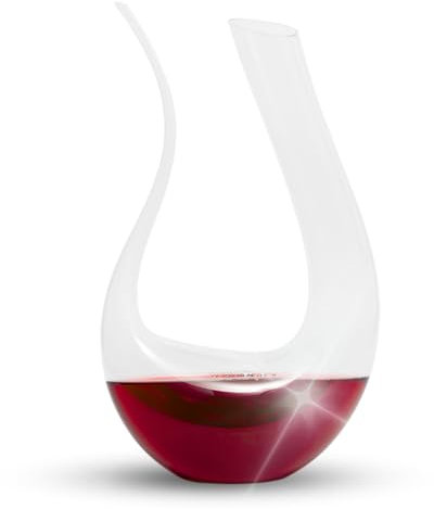 Maypes Luxuriöser U-förmiger Weindekanter - Elegante Rotweinbelüfter Karaffe - 1500ml Kapazität Dekanter Wein aus bleifreiem Kristallglas - Einfach zu bedienender Kristalldekanter für Rot-, Weiß-,