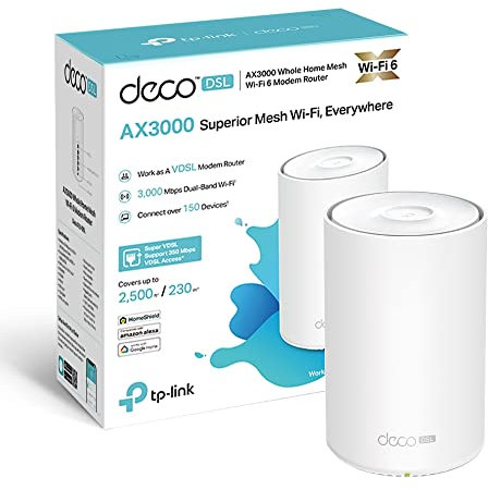 TP-Link AX3000 VDSL Whole Home Mesh Wi-Fi 6 Router, Dual-Band with 4x Gigabit (Renewed)