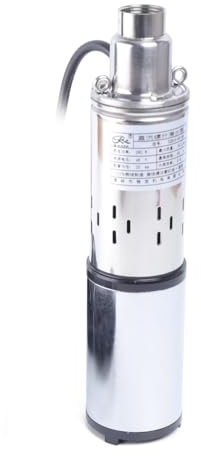 Bomba solar para pozos profundos, 48 V CC, 280 W, bomba sumergible de acero inoxidable, bomba sumergible para pozo, bomba solar para extracción de agua y riego, diámetro de salida 30 mm