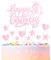mciskin Happy 30th Birthday Cake Toppers - Pink Heart Stars for Women's 30th Birthday Cake Decorations