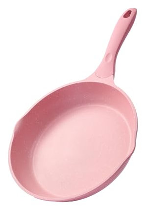 JEETEE Poêle 24 Cm, Poele Induction Avec Revêtement En Granit Suisse, Poêle À Frire Antiadhésive Avec Poignée Résistante À La Chaleur, Convient Pour Toutes Les Cuisinières, Sans Pfoa, Pink