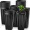 Macetas altas de plástico para vivero, macetas altas negras de 7.8 pulgadas para verduras, flores, hierbas, esquejes, suculentas (25 piezas), XWE2Z61606NC2TX3SYPNYA8S