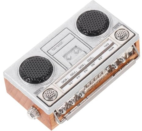 FELTECHELECTR Miniatur Retro Radio Desktop Modell Vintage Winzige Radiomodelle Mini Hausdekoration Winziges Radio Basteln Simuliertes Radiomodell Kleines Radio Basteln Mini