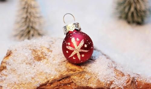 Kreuzstich-Set, Stickerei, Muster für Erwachsene, Anfänger, Druck auf Stoff, einfache Handarbeit, 11CT, DIY-Druckmuster, minimale Dekoration (40 x 50 cm), Weihnachtskugel