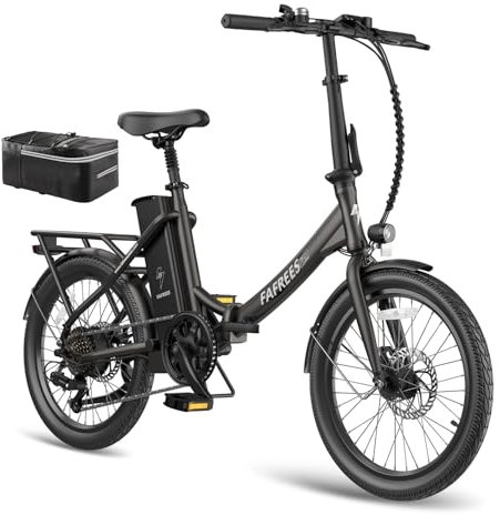 Fafrees E Bike Klapprad, 20 Zoll Elektrofahrrad 250W, Pedelec 36V 18.2Ah Akku, 25km/h E Fahrrad für Herren/Damen, Faltrad City Ebike Reichweite bis zu 125-160km, F20 Lasting (Schwarz)