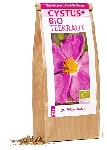 Dr. Pandalis - BIO Zistrosenkraut - 250g - Cistus Incanus Tee in Premium Qualität - 100% loser Cystus Bio Tee - Das Original aus der Apotheke - Cystrosentee nach althergebrachter Weise
