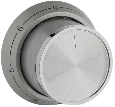 Masterpart Drehknopf für Kochplatte, silberfarben, für Beko DD XDVC5XNTW Herde