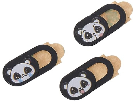 TINEASUR 3 Stück Webcam Kamera Abdeckung Panda Cartoon Klein Datenschutz Aufkleber Für Laptop Tablet Smartphone Kompakt Und Sicher Privatsphäre Schutz